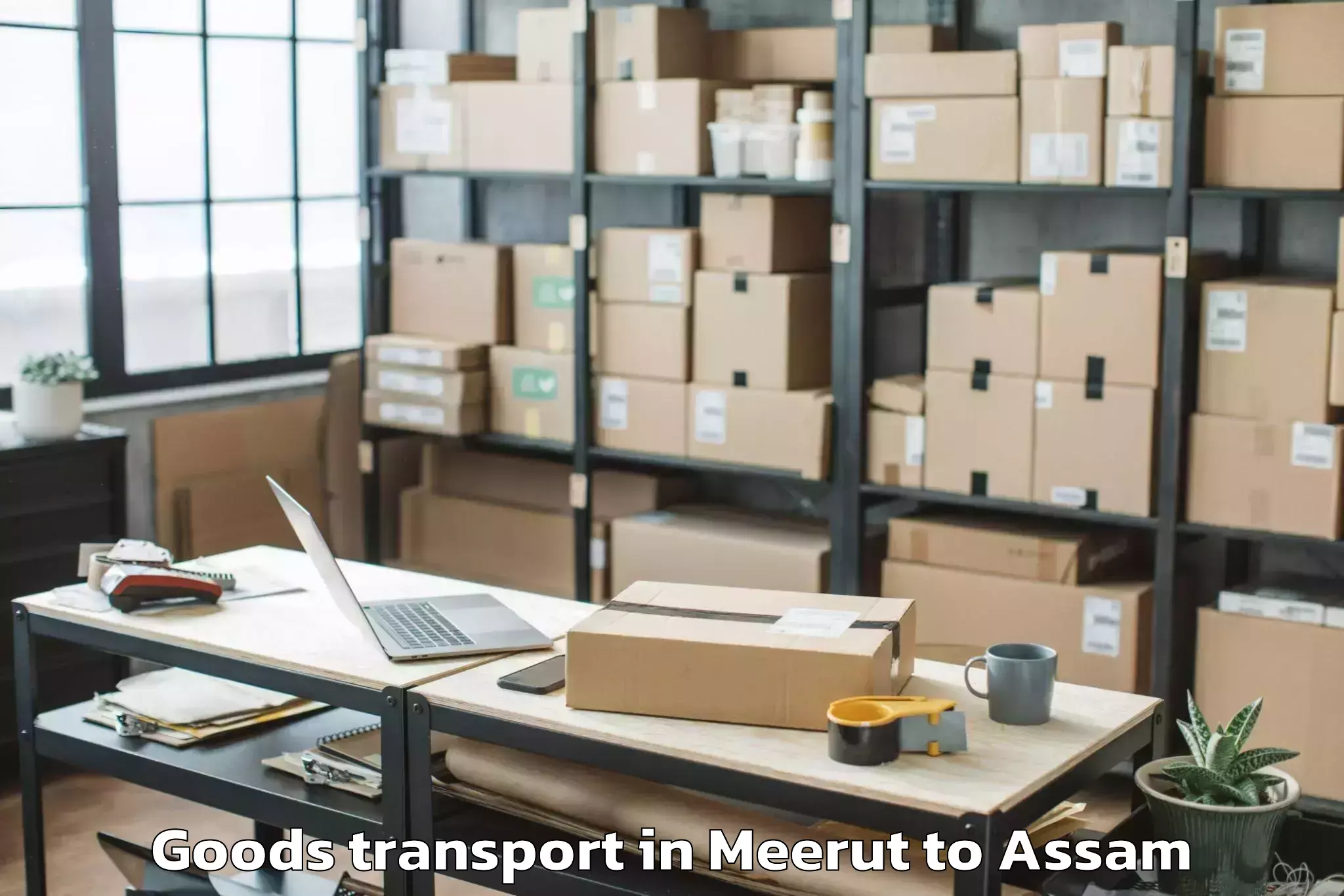 Book Meerut to Abhayapuri Goods Transport Online